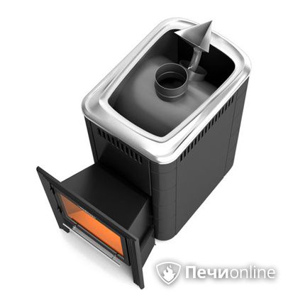 Дровяная банная печь TMF Ангара 2012 ВИТРА Inox антрацит  в Иванове